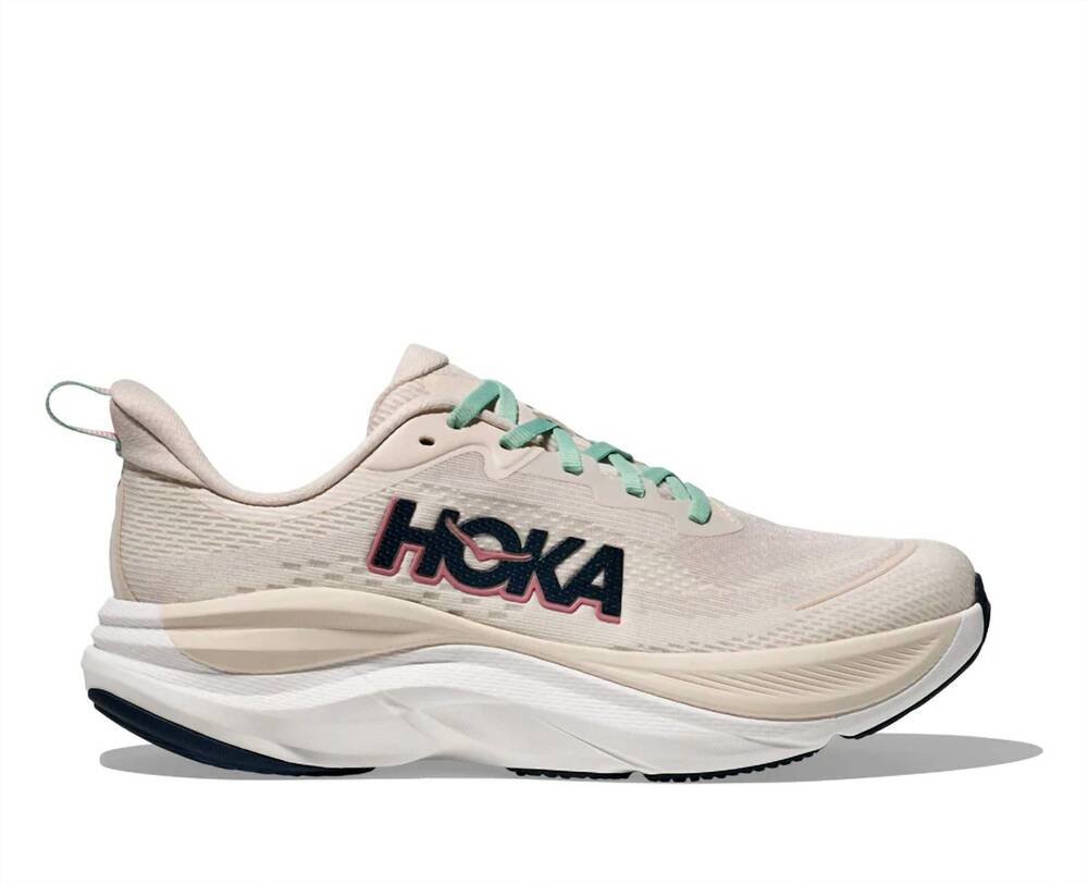 NEW HOKA women's skyflow running shoes in rose cream/alabaster